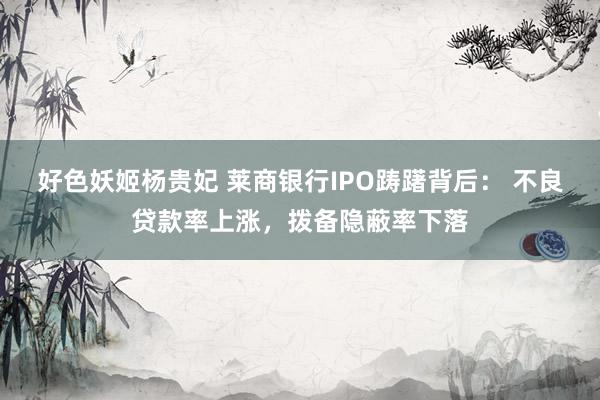 好色妖姬杨贵妃 莱商银行IPO踌躇背后: 不良贷款率上涨,拨备隐蔽率下落