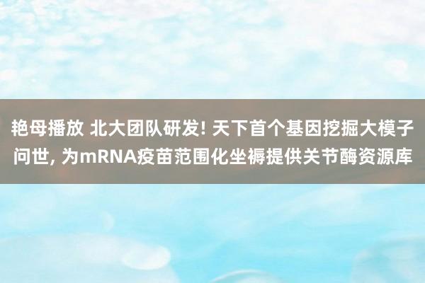 艳母播放 北大团队研发! 天下首个基因挖掘大模子问世, 为mRNA疫苗范围化坐褥提供关节酶资源库