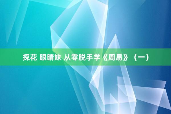 探花 眼睛妹 从零脱手学《周易》(一)